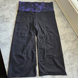 Zumba High-Waist Pants Womens Sz Medium - Black & Purple